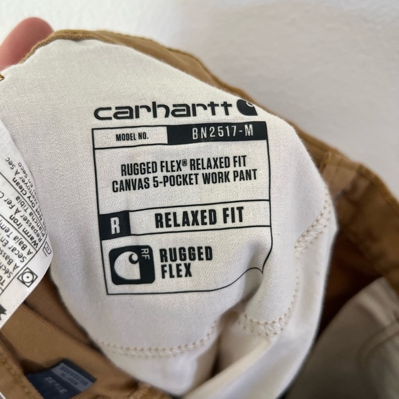 Carhartt Relaxed Straight Rigby Canvas Work Pants Hickory Tan Size W31XL32 - Picture 10 of 12
